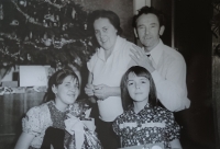 With his wife Anna and daughters Eva and Alena