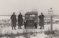 Adolf Köpf, pictured second from the left, at the Czech-Austrian border in the first half of the 1960s