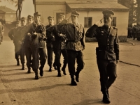 Václav Kášek as a commander with soldiers