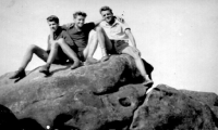 With friends in Slovakia, 1956