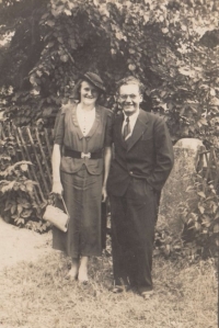 Petr Dušejovský's parents, Milada and Josef Dušejovský, in the early 1940s
