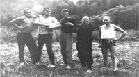 White Arrow veterans at a campsite, 1969