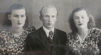 Vladimír Ficek with his cousins Toniševský in the USSR, 1950s