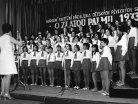 With the choir during the Golden Palm competition.