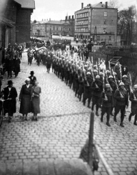 Photograph of his father as a memento of his military service in the Czechoslovak Army, unspecified, mid-1930s