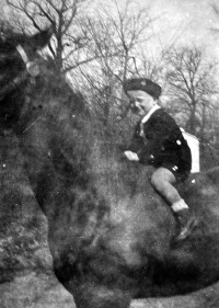 Riding with one of the peasants