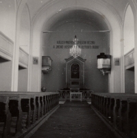 The church in Ratiboř, where Nadězda Dvořák's grandfather, Čeněk Dvořák, worked as an evangelical pastor