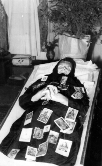 Anna Macečková's mother on the day of her funeral in 1966