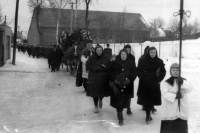Anna Macečková's father's funeral in 1961