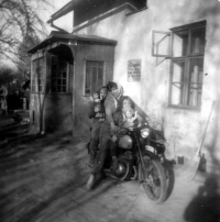 Anna Macečková with daughters Zdeňka and Jarmila, 1958
