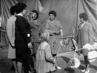 Anna Macečková (left) during the May Day celebrations