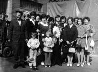 Anna Macečková (centre) May Day celebrations