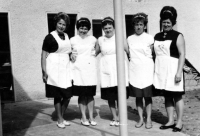 Helper cooks at witness's daughter Zdeňka's wedding