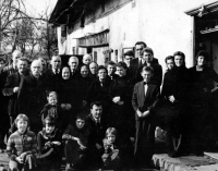 Anna Macečková's family on the day of her father's funeral in 1961