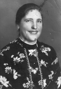 Brother Štěpán's wife dressed in katsamayka