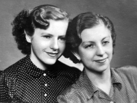 Anna Marková on the right on the photo with her friend