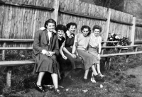 Anna Marková on the right with her friends