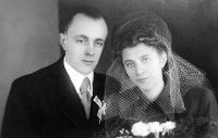 Wedding photo of Anna Marková's parents