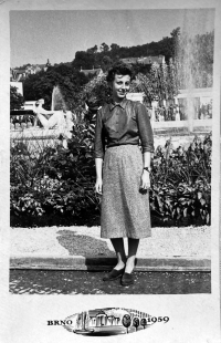 Anna Marková at the Brno Exhibition Centre, 1960s