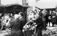 Funeral of grandfather František Galuška in Vrbno pod Pradědem
