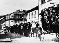 Funeral of grandfather František Galuška in Vrbno pod Pradědem