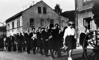 Funeral of grandfather František Galuška in Vrbno pod Pradědem
