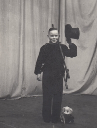 Jiří Juřena at the age of 7-8 in a variety group, Jesenice Theatre, ca. 1953
