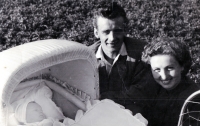 Erhard Pluške with wife Marta and daughter Ludmila