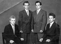 Erhard Pluške (top left) and brothers Vilém (top right), Horst (bottom left) and Josef (bottom right), 1950s