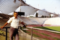 Erhard Pluške at the Olympic Stadium in Munich, August 1981