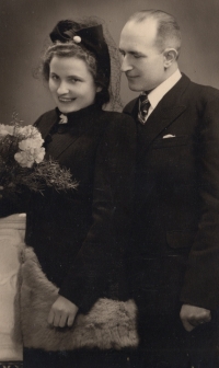 Wedding photographs of parents - Vladimír and Zdena Dvořák, 1941