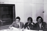 Jiří Tieftrunk (right), Czechoslovak Radio, Prague, circa 1975