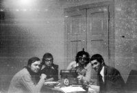 Jiří Tieftrunk (second right), Prague, 1975