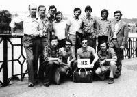 Jiří Tieftrunk (top row, third left) with his DX club colleagues