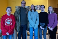 Team from Lupačova primary school with David Matásek, December 2022