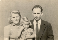 Paula and Richard Wagners with daughter Věra, 1953