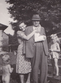 Parents, (left) Věnceslava Vlčková, née Špirková, (right) her sister Irena (circa 1947)