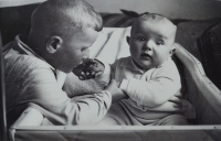 Brothers Jiří (4) and Petr (1)