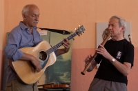 Jiři Vyšohlíd (right) with Pavel Černík at the performance of Duo Červyš, 2010-2015, Hradec Králové