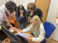 The team from the primary school JAK Louny is preparing for the recording of the witness, November 2023