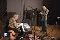 Performance of Ventil duo, Jiří Vyšohlíd (left), Martin Brunner (right), 2018, Hradec Králové