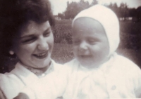 Vladimír Václavek with his mother