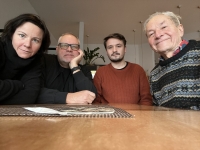Jiří Vyšohlíd with children, from left Jana, Petr and Jiří, 2023, Hradec Králové