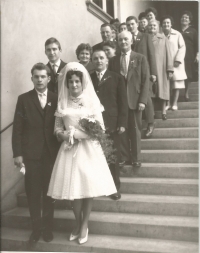 Wedding photo, Stanislav Nesvadba and Dagmar Nesvadbová, 25 October 1963

