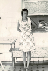 At a children's camp as a kitchen helper, 1971