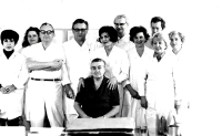 Lung Department of Vítkovice Hospital (VŽKG) - doctors and nurses; the man with glasses in the back is head physician Dr. Spilka, next to him his successor-to-be Dr. Prokop, 1976-1980