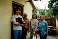 With son visiting parents, Smolina, 1993