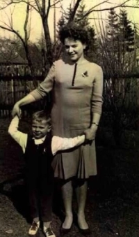 Vladimír Václavek with his mother