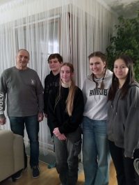 Pupils of Mendelova Primary School with Ludvík Janko during the project Stories of our neighbours