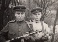 Míťa and Ivan - members of the Red Army who were accommodated in the brewery in Třebechovice pod Orebem